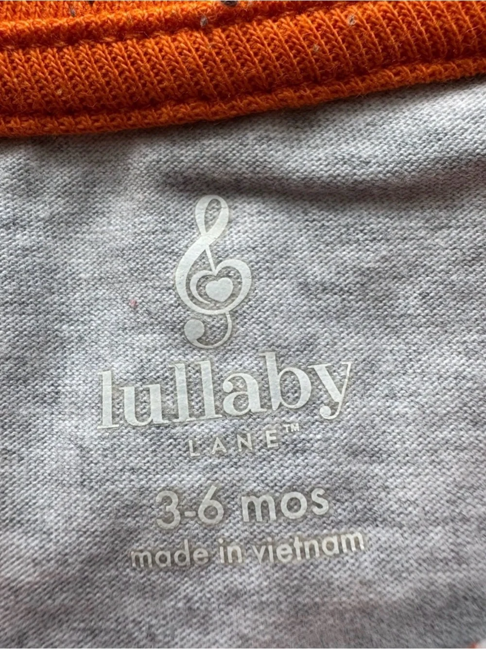 Lullaby Lane Lil Sport 2-Piece Outfit Set 3-6 Months Orange Raglan Tee & Shorts